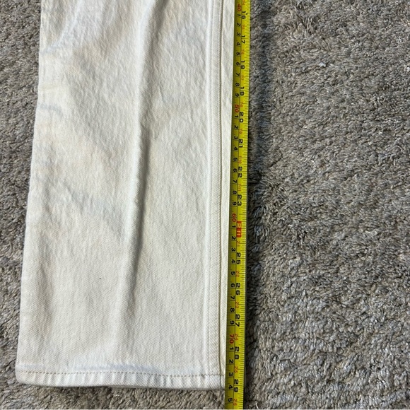 🎆 Abercrombie & Fitch AF 90s Straight Ultra High Rise Carpenter Jeans cream 30 - Picture 9 of 11